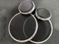 Solid Aluminium speaker trim rings and grills, 165mm woofer. Porsche 911 SC / 964 - 91155545301, 91155545101 - 165mmSpeakerSet_Polished