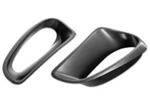 Entrées d'air d'aileron arrière en fibre de carbone TechArt. Porsche 991 turbo / GT3 RS - 091.121.480.009, 091.121.480.009G, 99150437100E10, 99150437200E10