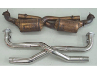 Abgas-Katalysator-Bypass-Rohre. Porsche 996 GT3 - 99611112108, 99611302193, 996113021EX, 99611302197, 996113021FX, 99611302293, 996113022EX, 99611302297, 996113022FX