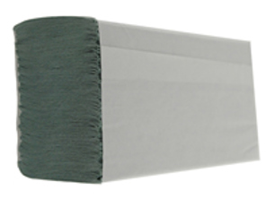 1 Ply Green M-fold paper hand towels - Pack of 3000 - HMG130