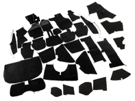 Complete interior carpet set for Porsche 911 83-84 Cabriolet LHD