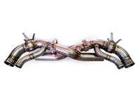 Sports exhaust rear silencer cross pipes Porsche 992 turbo - P0.004.C01, 992251057B, 992298019C