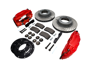 Bremssattel und Bremsscheibe „Big Reds“ Front-Upgrade-Kit für Porsche 911 69-73 - FVD351964499ALU