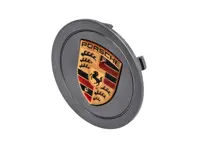 Radkappendichtung Grau mit Gold Crested für Porsche - 993361303106B4, 993.361.303.10.6B4