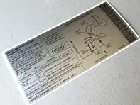 Emission sticker for engine lid. Porsche 964 (1990) USA/CANADA/AUSTRALIA - 96400610902
