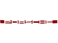 Scritta posteriore 'PORSCHE', adesivo in Guards Red. Porsche 911 72-73 - 91155903500, 91155903501, 91155903503
