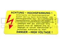 Autocollant Phare Haute Tension. Porsche 993 - 99370163101