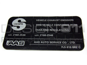 Adesivo gas di scarico. Porsche 957 Caienna - 95500610810, 7PP010751C, 7PP010001