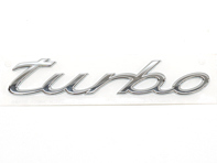 TURBO - Chromed rear badge for Porsche 95B.1 Macan Turbo - 95B853675B