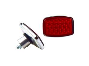 Glass rear reflector with mounting hardware set. Porsche 356 Pre-A / 356A - 64473150100 - 64473150100NLA