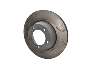 Brake disc rotor, REAR, Slotted Monoblock, 330x28mm. Porsche 970 Panamera / 971 Panamera (OE Part No. 298615601P / 298615602P) - 97035240300, 97035240400, 298615601A, 298615602A, 971615601P, 971615602P - PRL39723, PRR39724