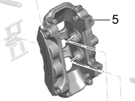Bremssattel, HINTEN. Porsche 981/982 Boxster / 981/982 Cayman - 98635242302, 98635242303, 98635242402, 986352423403