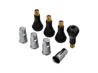 Crested Wheel Valve Cap Set. Original Porsche