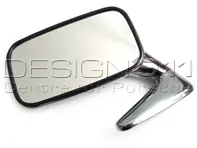 Miroir de porte rectangle en chrome. PETIT. Porsche 911 70-73 - 91173101300, 91173101306, 91173101406, 91173101308, 91173101408