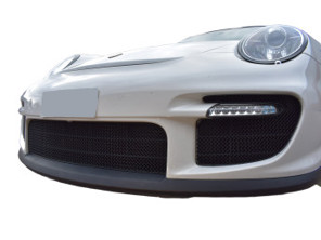 Ensemble de grilles en acier inoxydable pour pare-chocs avant ZunSport. Porsche 997 GT2