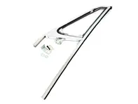 Türglasrahmen in Chrom mit Ausstellfenster. Porsche 911 Targa 69-76 - 1685250270, 1685250280, 90154200543, 90154200643 - 1685250270, 1685250280