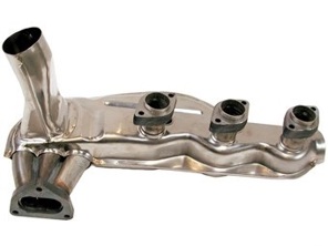 Intercambiadores de calor de escape, acero inoxidable pulido. Porsche 911 1984-89 - 91.104, 91.104S, 1623103900, 1623104000, 93021102901 - 1623104000