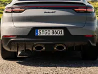 Rear bumper lower centre trim carbon gloss black. Porsche 9YA Cayenne turbo GT Coupe - 9Y0807834MO3G