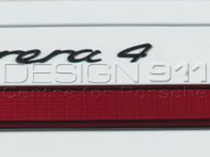 '4'  BLACK Rear Lid Badge. Porsche 991 (911) Carrera 4 - 99155924102