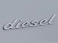 DIESEL - Chrome Wing Badge für Porsche 958 Cayenne MKIII - 958559499100C1, 95855949910, 9585595000100C1, 958559500010