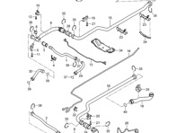 Manguera de refrigerante de agua, retorno. Porsche 987.2 Boxster / 987.2 Cayman 2009-12 - 98710650231
