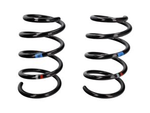 Hintere Schraubenfedern (Paar) - Markierungen in Fehgrau/Feuerrot - für Porsche 718 (982) Cayman (Schaltgetriebe/Ohne PASM) 2017>> - 982511115A504