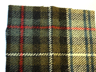 Porsche Classic Fabric SCHOTTENKARO Beige - Brown with red stripe - P9111356