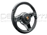 Volant sport multifonction en carbone. Porsche 971 Panamera 2017>> - 971044403, 971044403A34, 971044403OE5, 9710444039J9, 971044403OK6, 9710444038U7