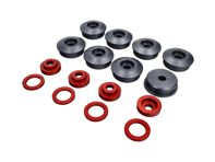 Rear axle sub frame solid bushing set. Porsche 993 - 9P-0193, 99333305100, 99333105180, 99333305200, 99333105280