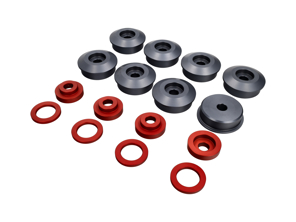 Rear axle sub frame solid bushing set. Porsche 993 - 9P-0193, 99333305100, 99333105180, 99333305200, 99333105280