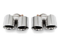 Exhaust Deluxe Quad-Style Tail Pipe Polished Chrome. Porsche 997.1 Carrera - 99711115100, 99711115101, 99711198150, 99711198111, 99711115200, 99711115201, 99711198210, 99711198211