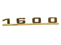 Rear badge '1600', Gold. Porsche 356 - 64455931100