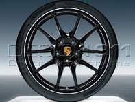20' Carrera S Schwarz Alufelgen & Reifen Original Porsche für 981 Boxster / 981 Cayman - 981404460203, 981404460204, 98104460223, 98104460224, 98104460224, 98104460223