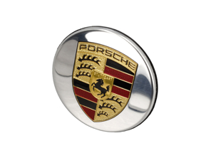 Radkappen-Emblem für Zentralverschluss. Porsche 911 Turbo 2014>> - 99136120710, 9P1601349AMH0
