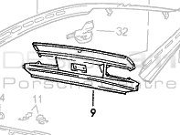 End Plate. Porsche 924 / 944 - 94450303701