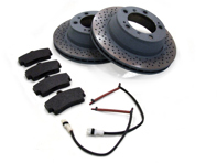 Front brake pads and brake disc package. Porsche Cayman 981 GT4 - 98135140581, 98135140681, 99135194784, 99160918180, 9GT615301N, 9GT615302N