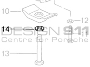 Support de roulement de boîte de vitesses Rondelle de boulon à tête hexagonale. Porsche 964 C4 / 993 C4 / 993 C4S / 993 Turbo MANUEL - 99902521502