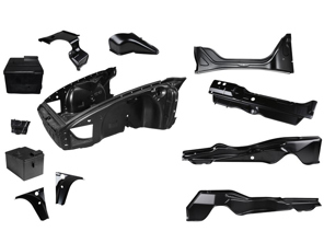 Karosserie-Vorbau-Set komplett mit Innenaufbau. Porsche 911 68-72 - 1680503710