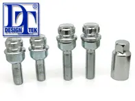 Radsicherungssatz (+7mm/+15mm länger). Verchromt für Porsche - 99736198009, PAF009593, 99136105700, WHT006980C, WHT006980A, 9A700698000