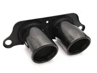 Tailpipe in black chrome finish Porsche 991 GT3 - DesignTek - 99111125391, 99111125392, 99111125393