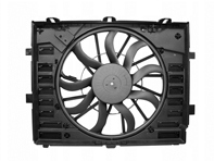 Water radiator air duct with fan. Porsche 958 Cayenne >>2014