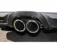Heckdiffusor-Auspuff-Endrohrumrandung aus Kohlefaser. Porsche 981 Boxster / 981 Cayman - 981505811030K1 - ZPR072