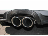 Rear diffuser exhaust tailpipe surround carbon fibre. Porsche 981 Boxster / 981 Cayman - 981505811030K1 - ZPR072