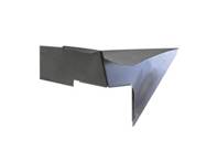 Gusset plate A-Post. Porsche 356A D Convertible / 356A Speedster - 64450224500, 64450224600 - PP160TL, P160TL, PP160TR, P160TR