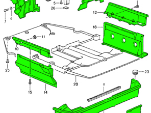 Set di ricambio in metallo per motore. Porsche 964 1989-94 - 96410601402, 96410622903, 96410628308, 96410628309, 96410628901, 96411901203, 96411901303, 96411901403, 96411901503, 96411901204, 96411901304, 96411901404, 96411901504