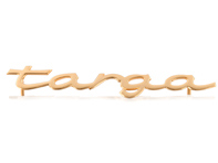 'TARGA' Badge, Gold. Porsche 911 1967-73 - 90155930740, 901.559.307.40, 90155930741, 901.559.307.41