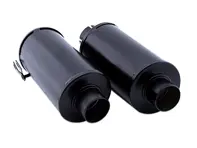 Heater box, Black - Pair. Porsche 356A - 64421102100, 64421102200, 1623200470, 1623200480, 64421102111, 64421102211 - 92.001, 92.002, 16232004770, 1623200480, 9230001b