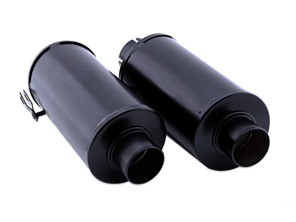 Heizkasten, Schwarz - Paar. Porsche 356A - 64421102100, 64421102200, 1623200470, 1623200480, 64421102111, 64421102211 - 92.001, 92.002, 16232004770, 1623200480, 9230001b