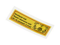 Valve clearance decal. Porsche 356B / 356C / 912 - 64470100100 - 1601503300