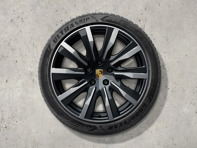 20-inch Taycan Tequipment Design winter wheel-and-tyre set, painted in Black (high-gloss). Porsche Taycan (MK2) 2024>> - 9J1073603HH